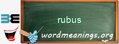 WordMeaning blackboard for rubus